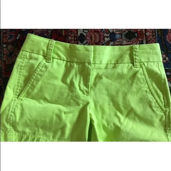 J crew bright green chino shorts Sz 00 - Picture 3 of 5